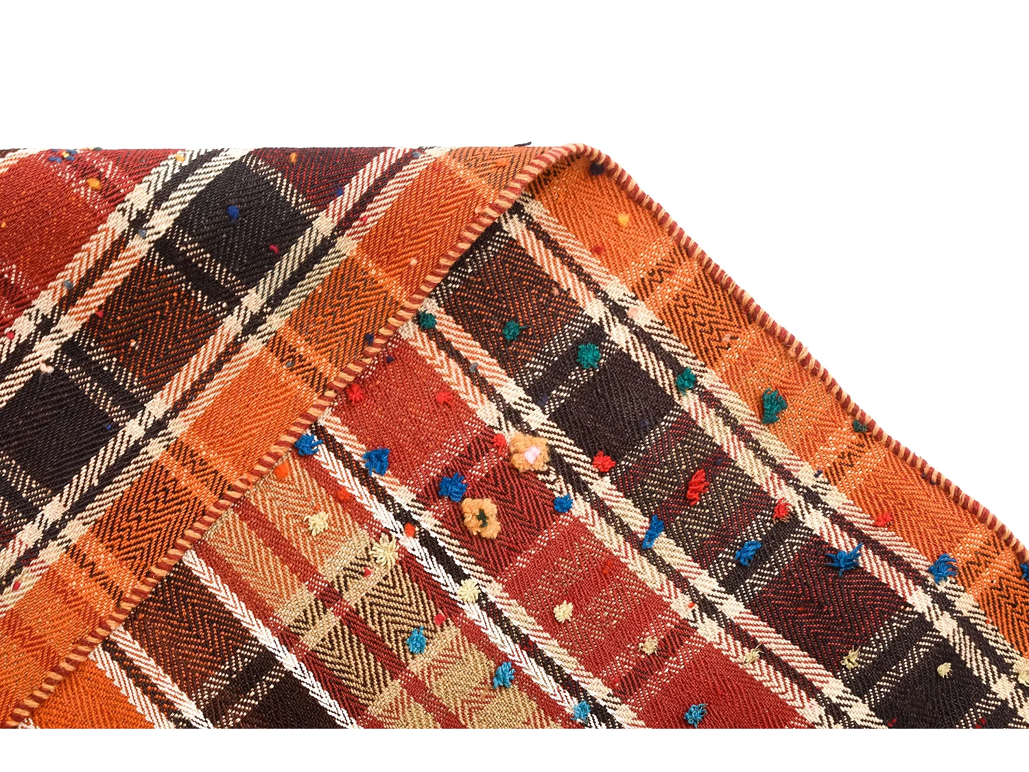 Tapis de laine 148x219 orange Jajim