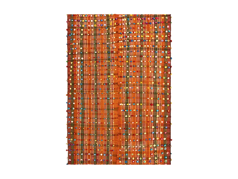 Tapis de laine 148x219 orange Jajim