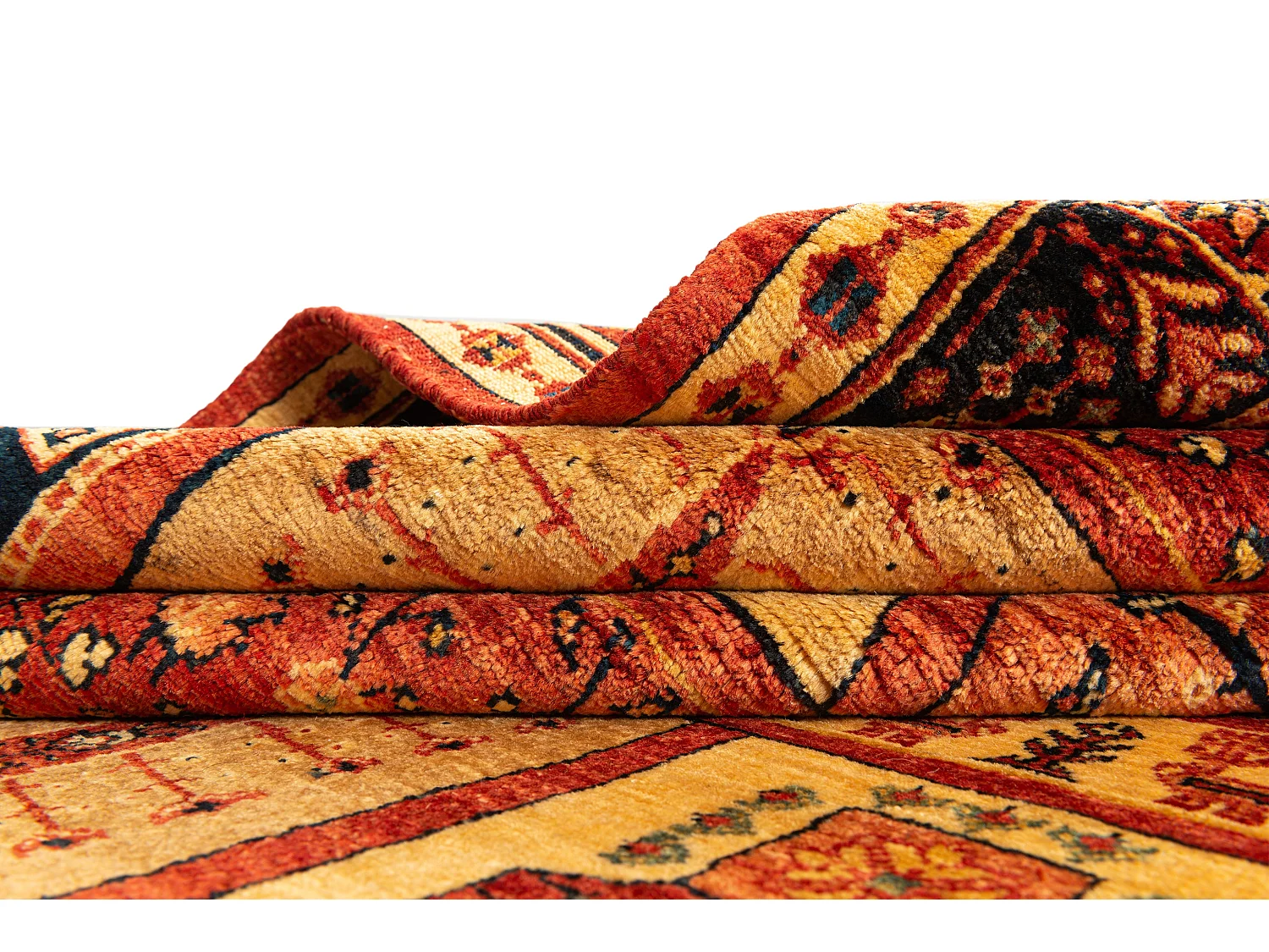 Tapis de laine 169x210 rouge Kashkuli