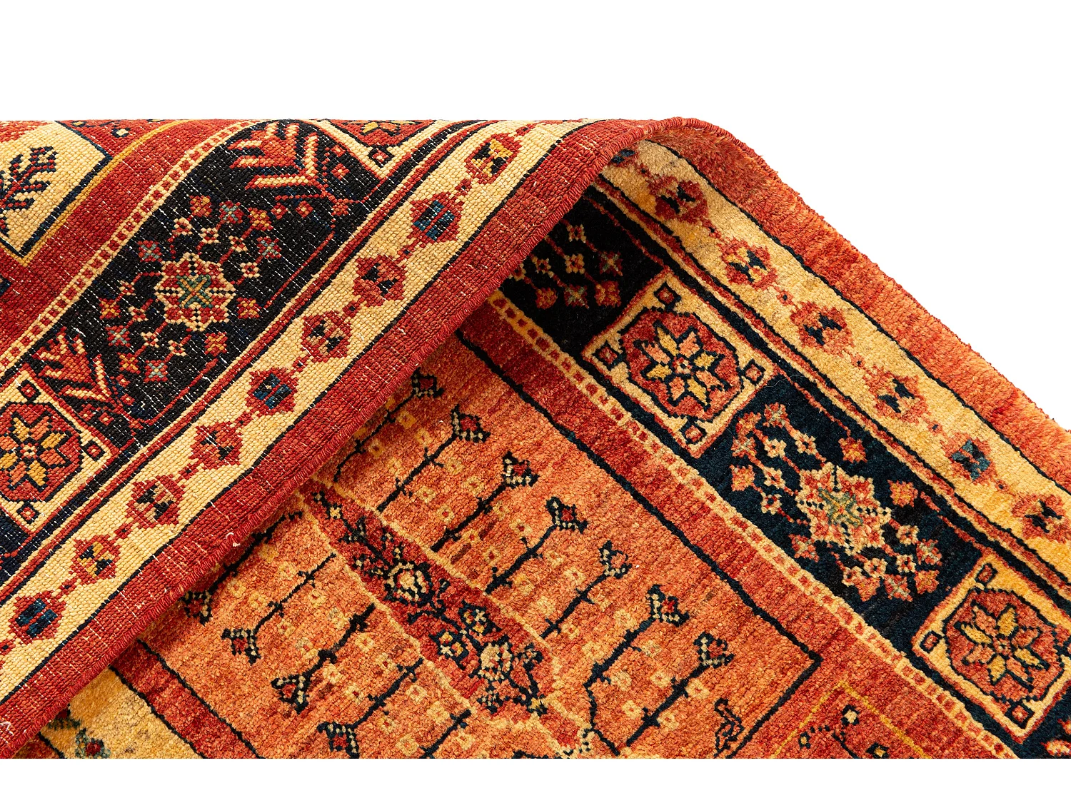 Tapis de laine 169x210 rouge Kashkuli