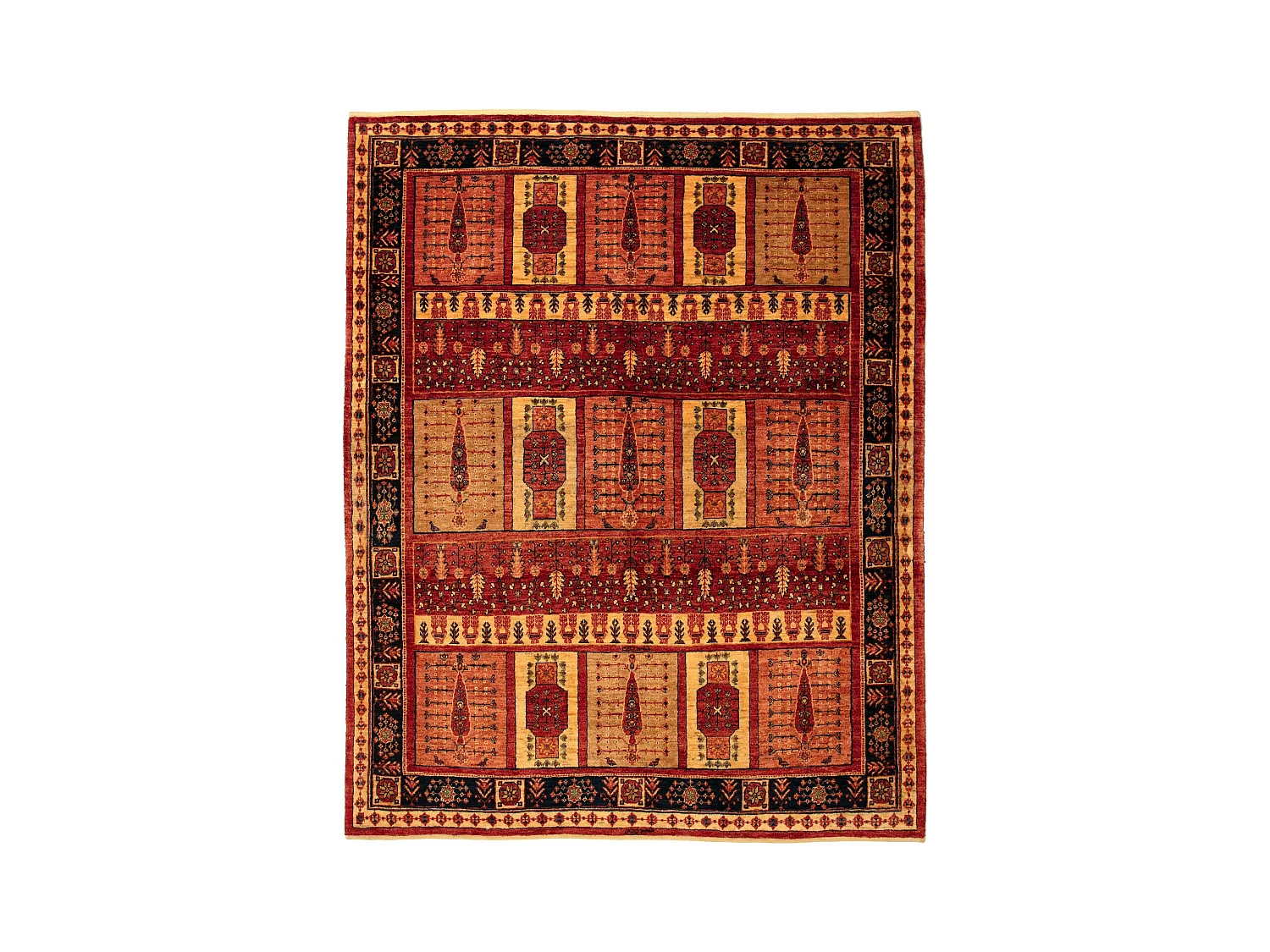 Tapis de laine 169x210 rouge Kashkuli