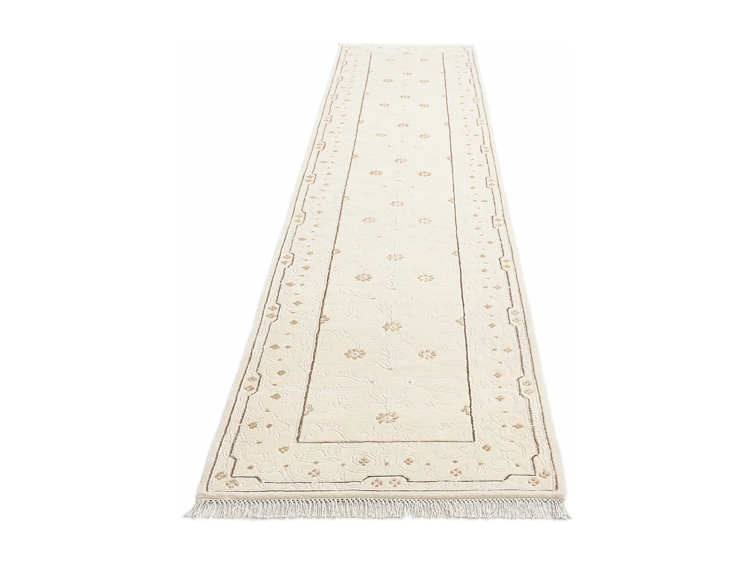 Tappeto per corridoio in lana 84x394 beige Darya