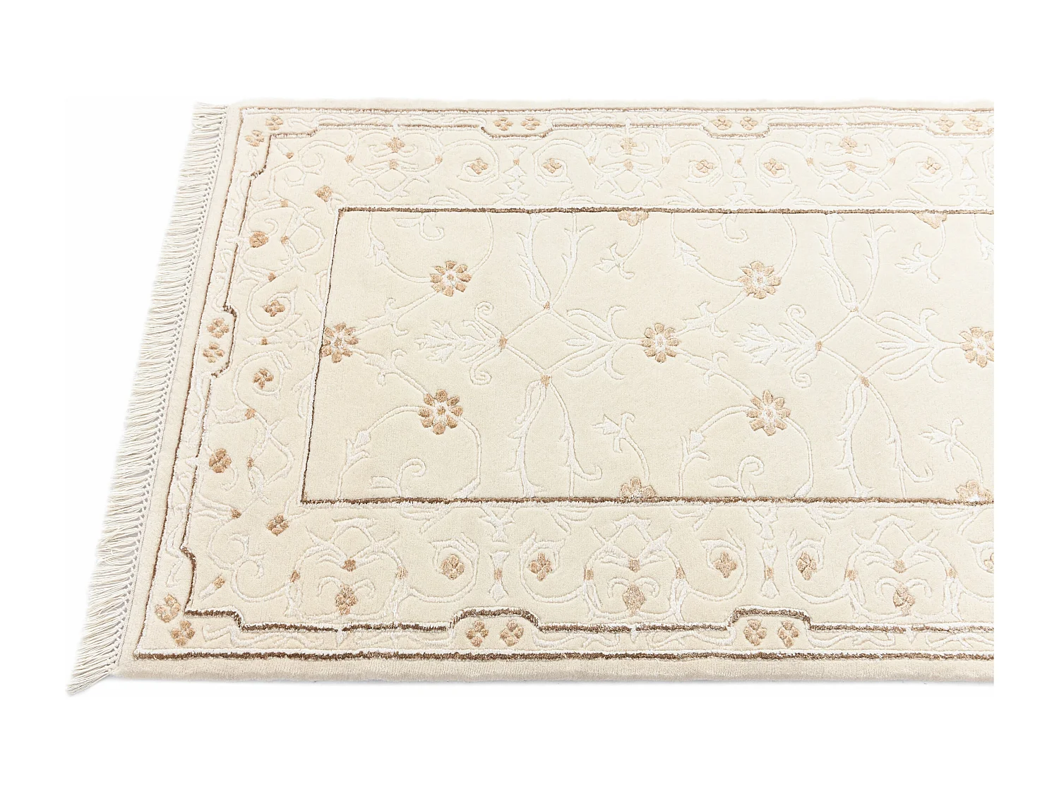 Tapis de couloir en laine 84x394 beige Darya