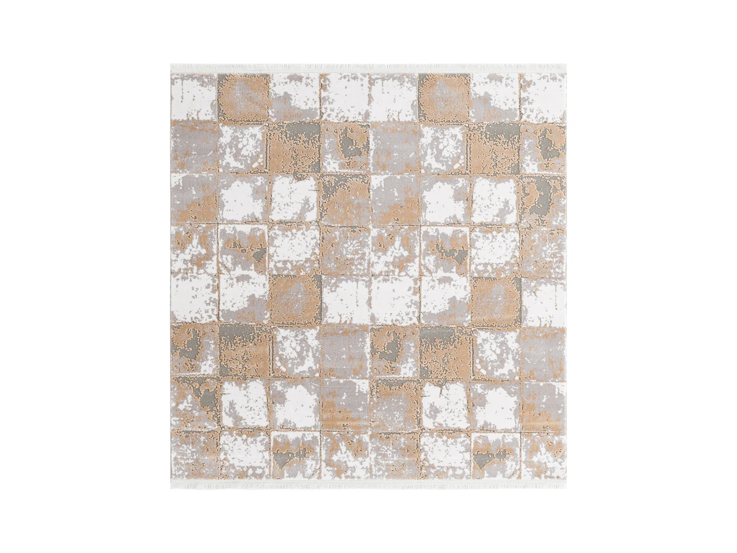 Tapijt 160x160 Beige Davos Cube