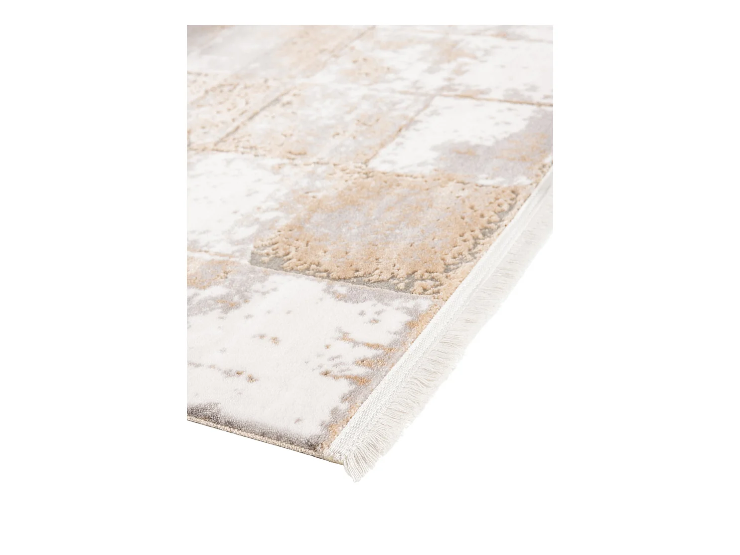 Tapijt 160x160 Beige Davos Cube