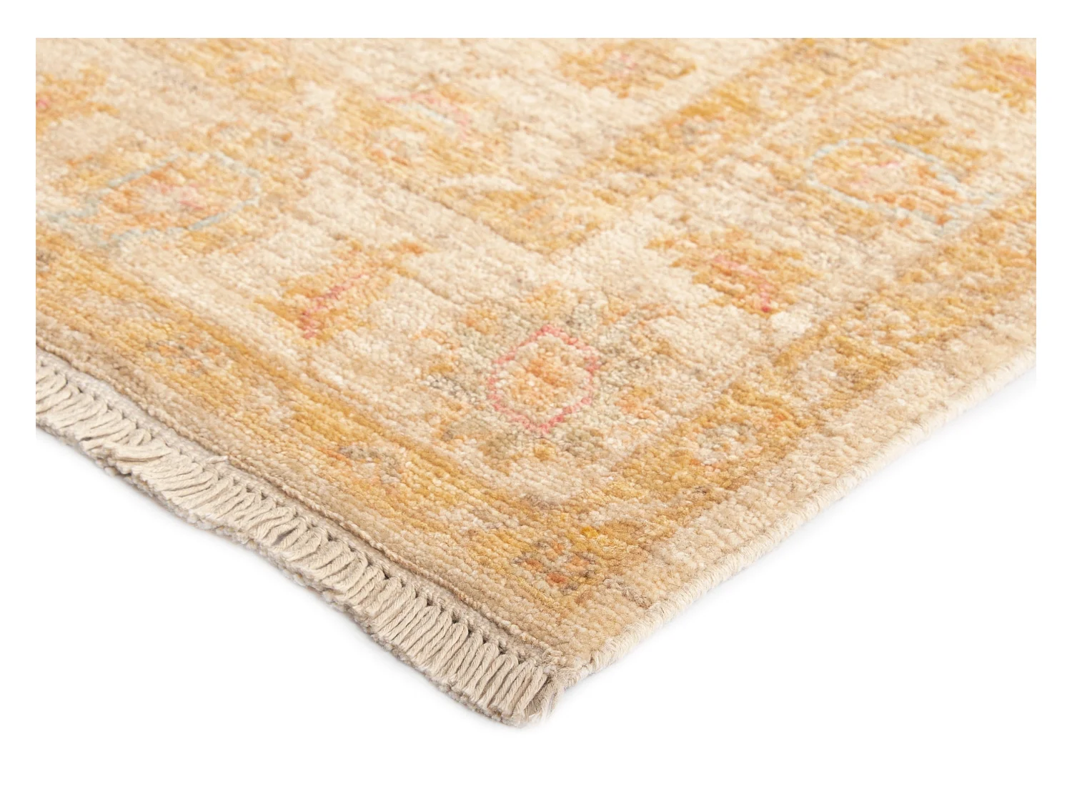 Tapis de couloir en laine 75x380 beige Kaizar