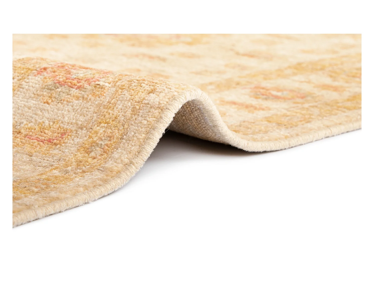 Tapis de couloir en laine 75x380 beige Kaizar