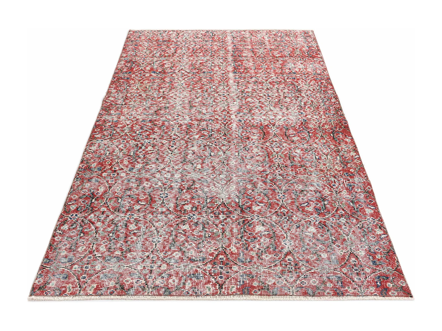 Tapis de laine 112x203 rouge Ultra Vintage