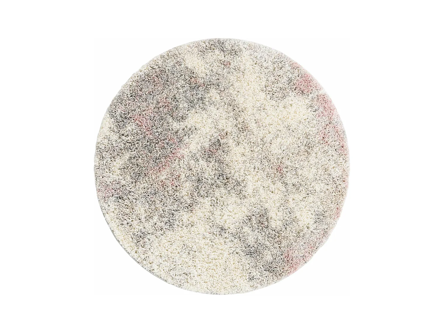 Hochflorteppich 125x125 Beige - Rosa Lachen Haze