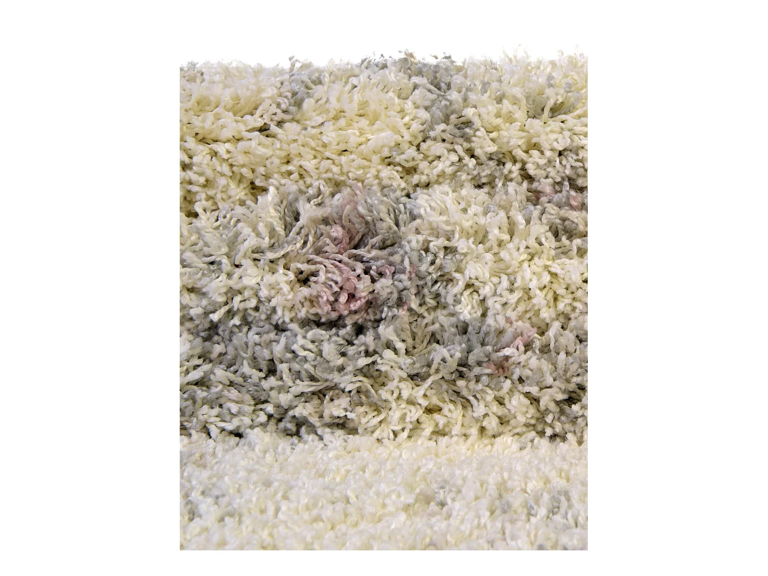 Hochflorteppich 125x125 Beige - Rosa Lachen Haze