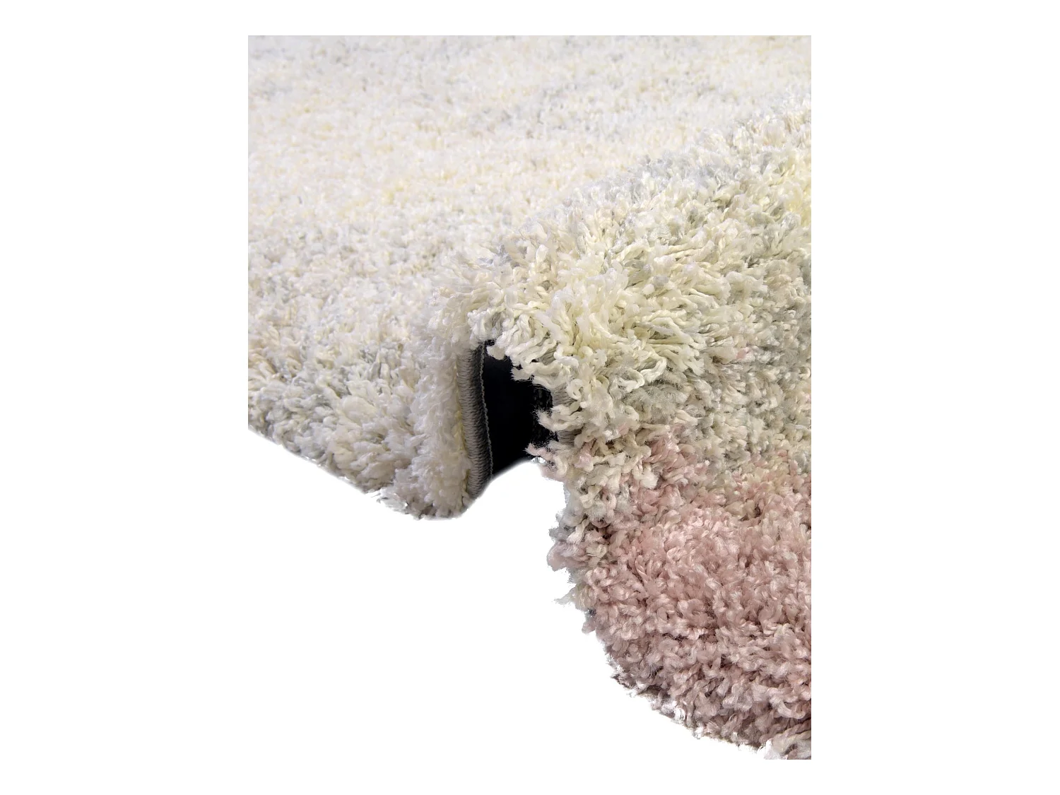 Hochflorteppich 125x125 Beige - Rosa Lachen Haze