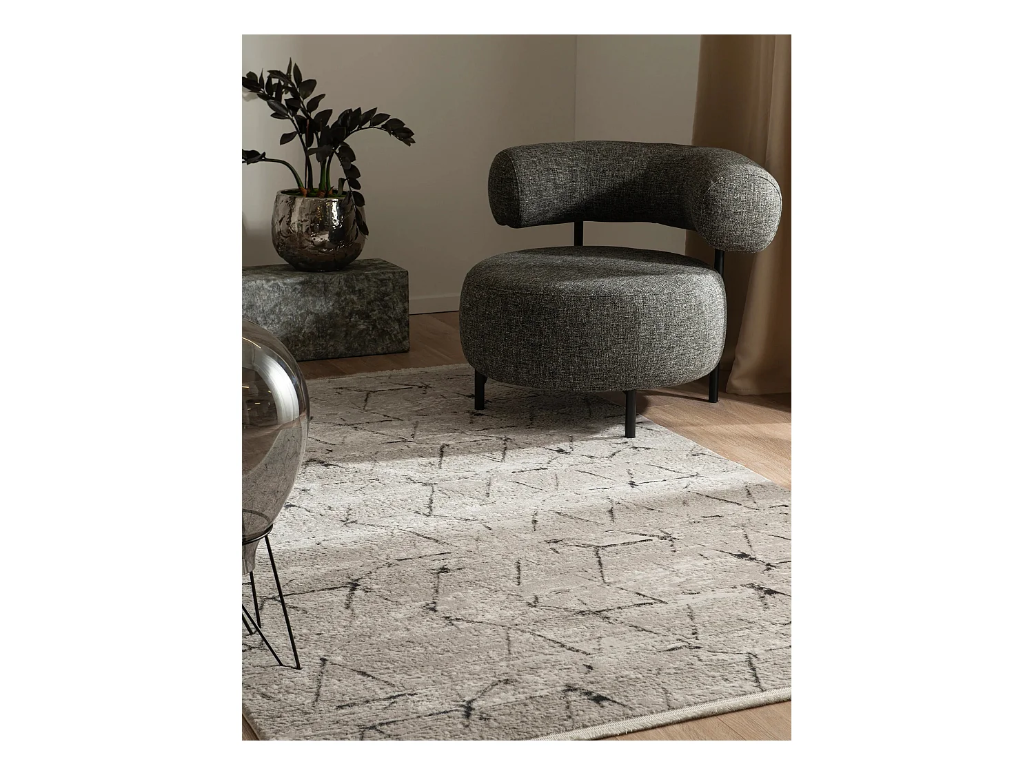 Tapis 240x305 gris Davos Spice