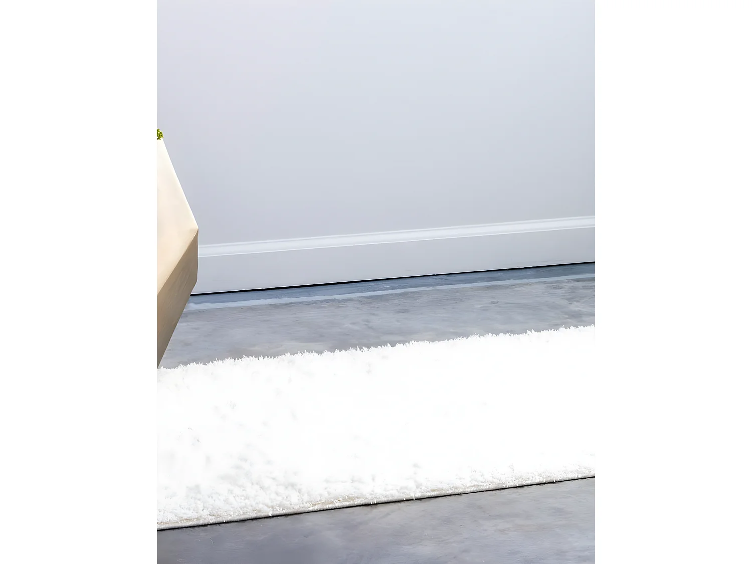 Tappeto shaggy  62x185 Bianco Luzern