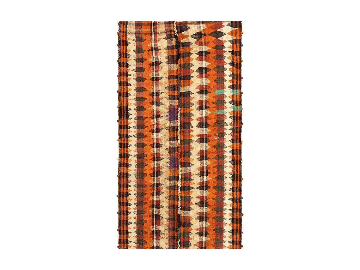 Wollteppich 124x231 Orange Jajim