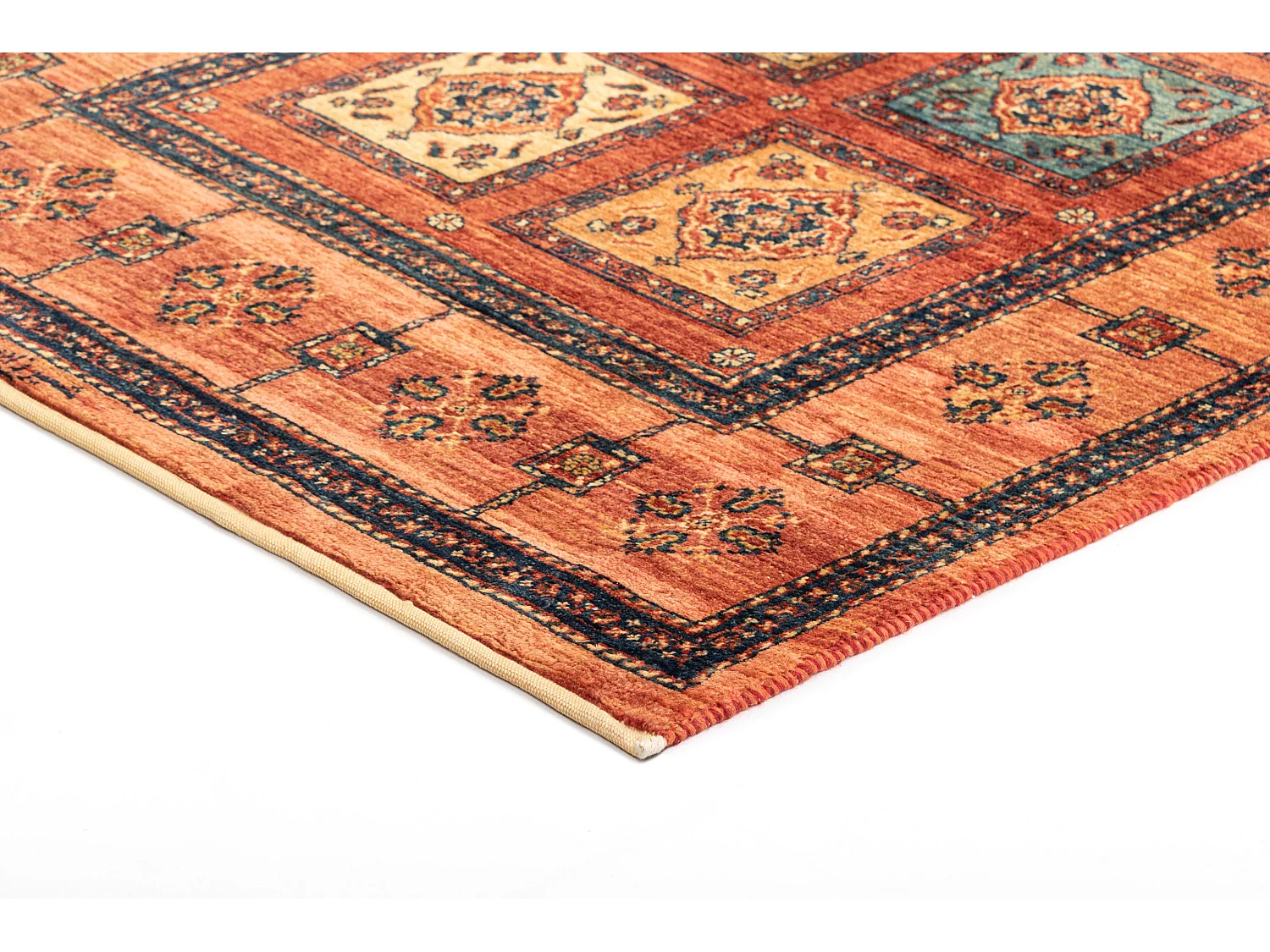 Wollteppich 105x155 Braun Kashkuli