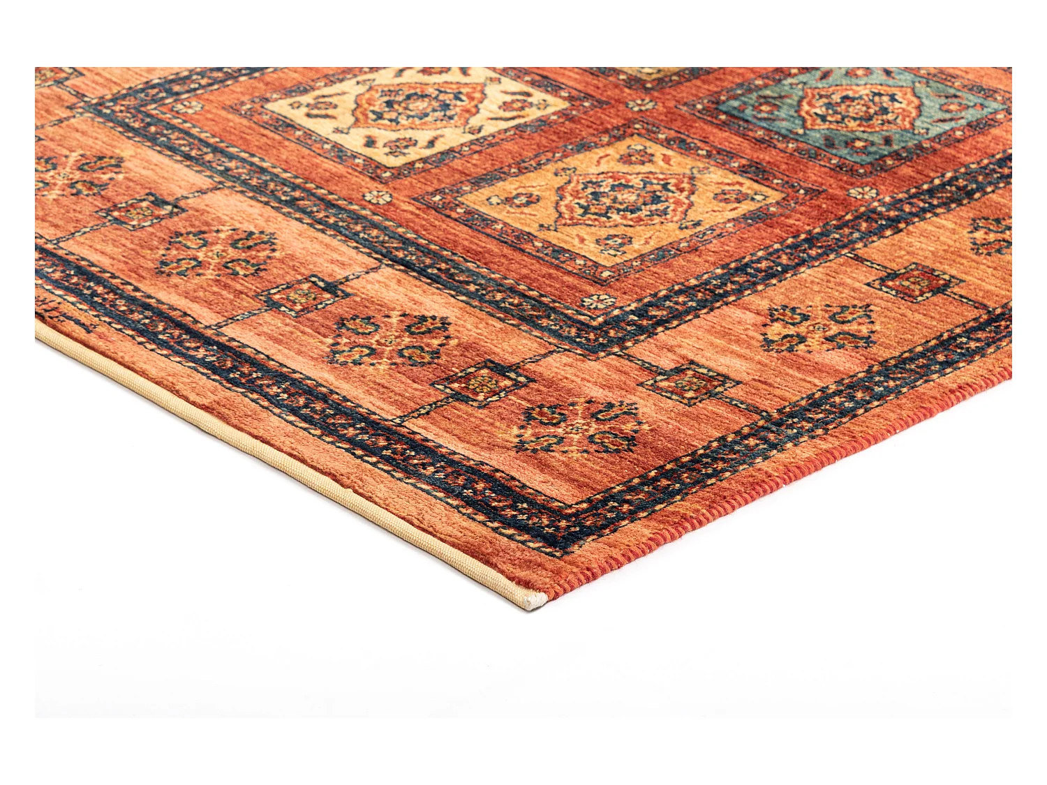 Tapis de laine 105x155 brun Kashkuli