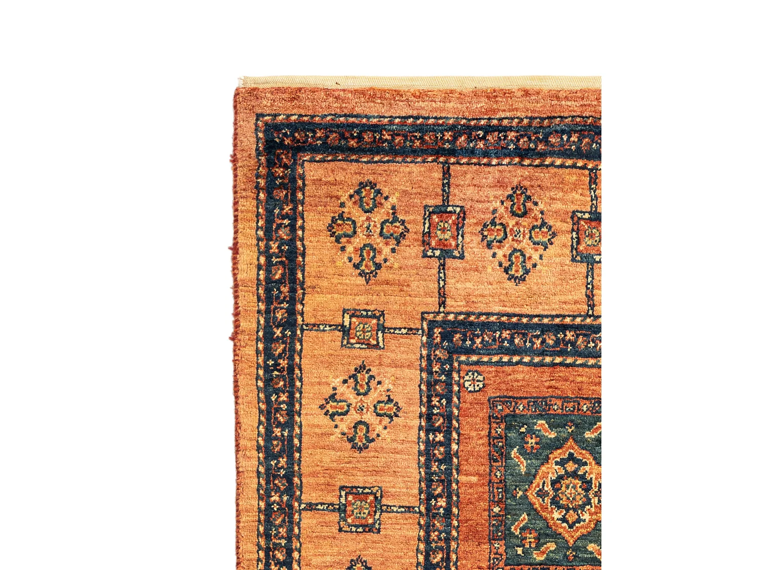 Tapis de laine 105x155 brun Kashkuli