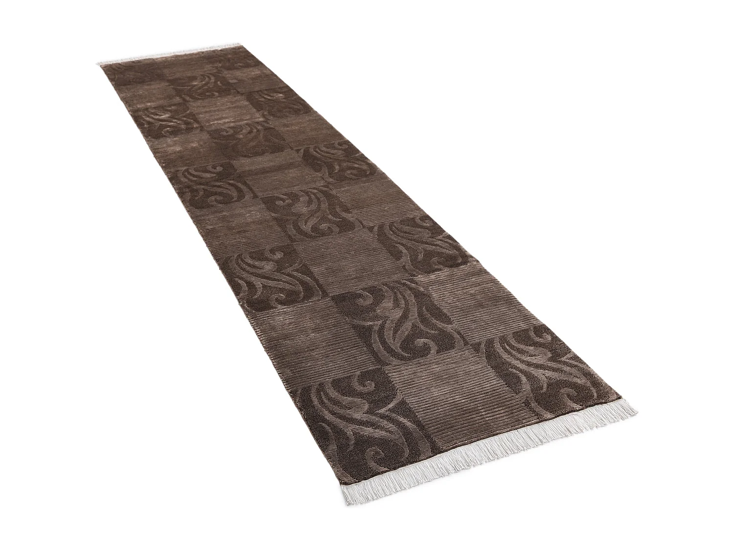 Loper-Woltapijt 305x76 Bruin Darya