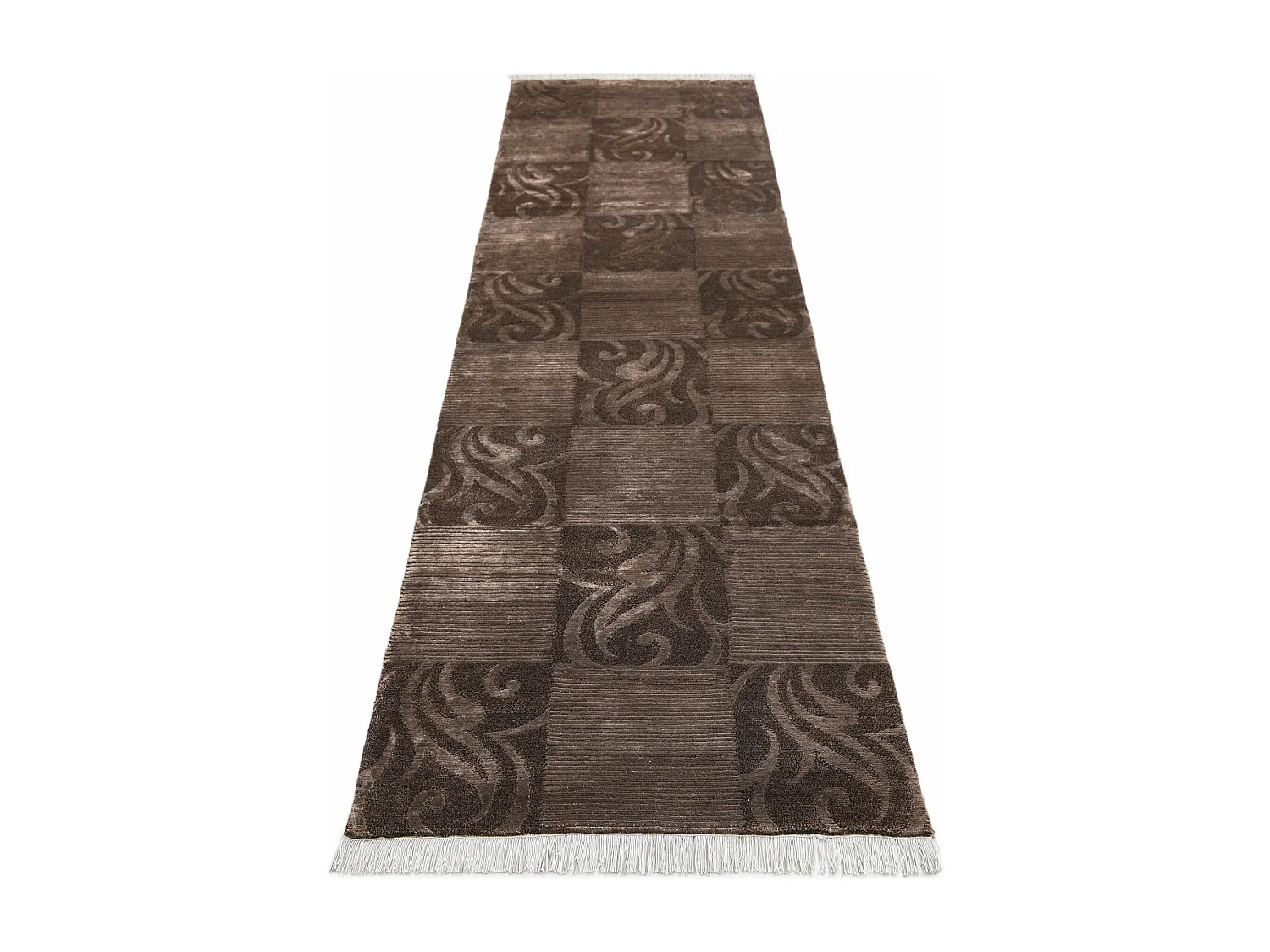 Loper-Woltapijt 305x76 Bruin Darya