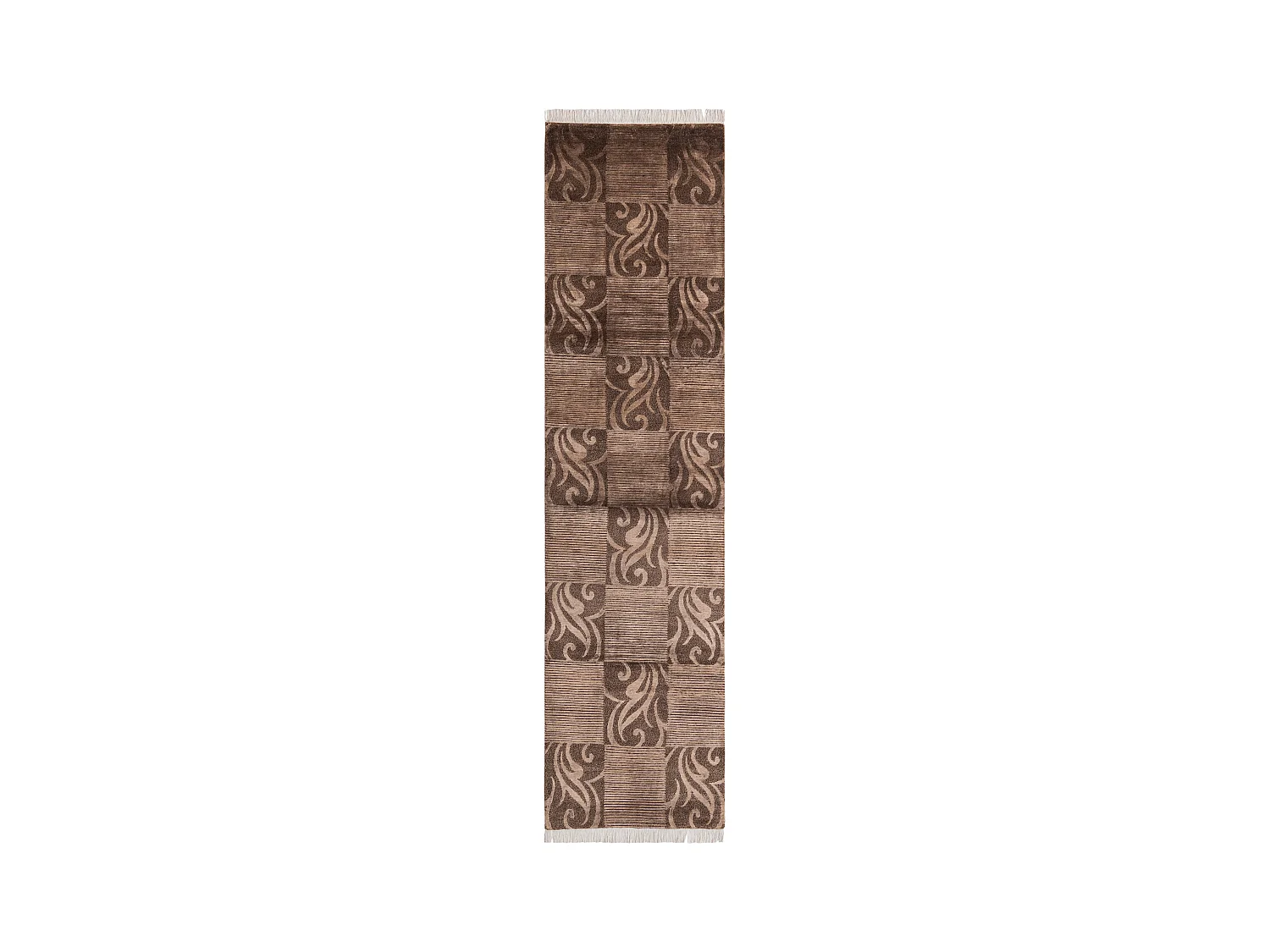 Tapis de couloir en laine 76x305 brun Darya