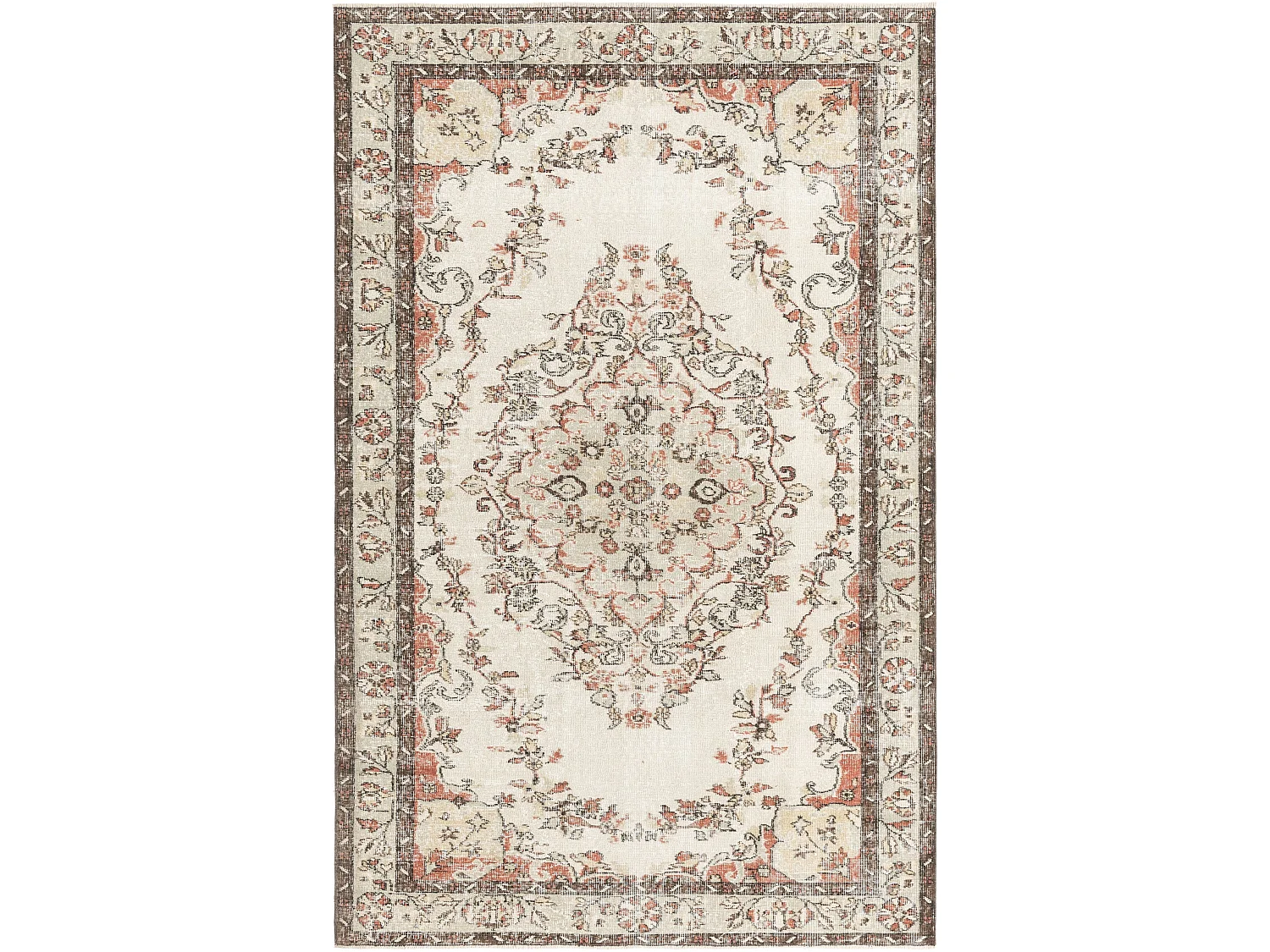 Wollteppich 165x264 Beige Ultra Vintage