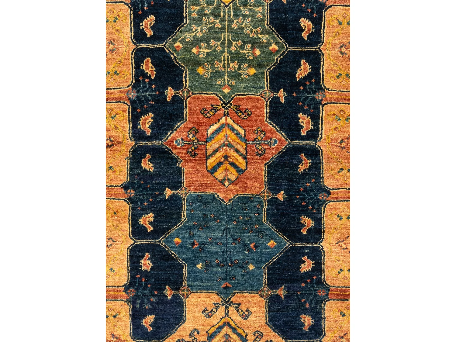 Tapis de couloir en laine 92x200 brun Kashkuli