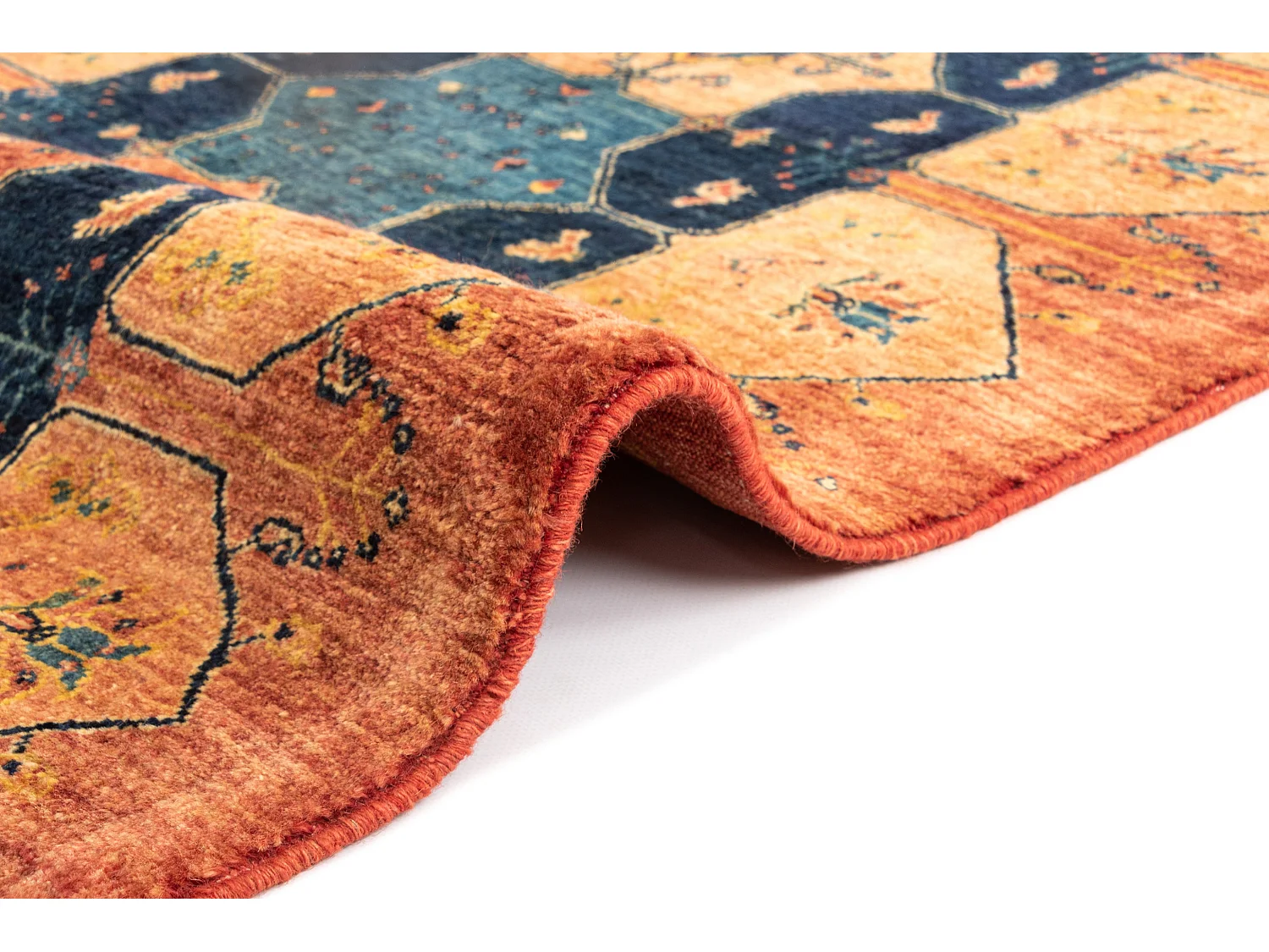 Tapis de couloir en laine 92x200 brun Kashkuli