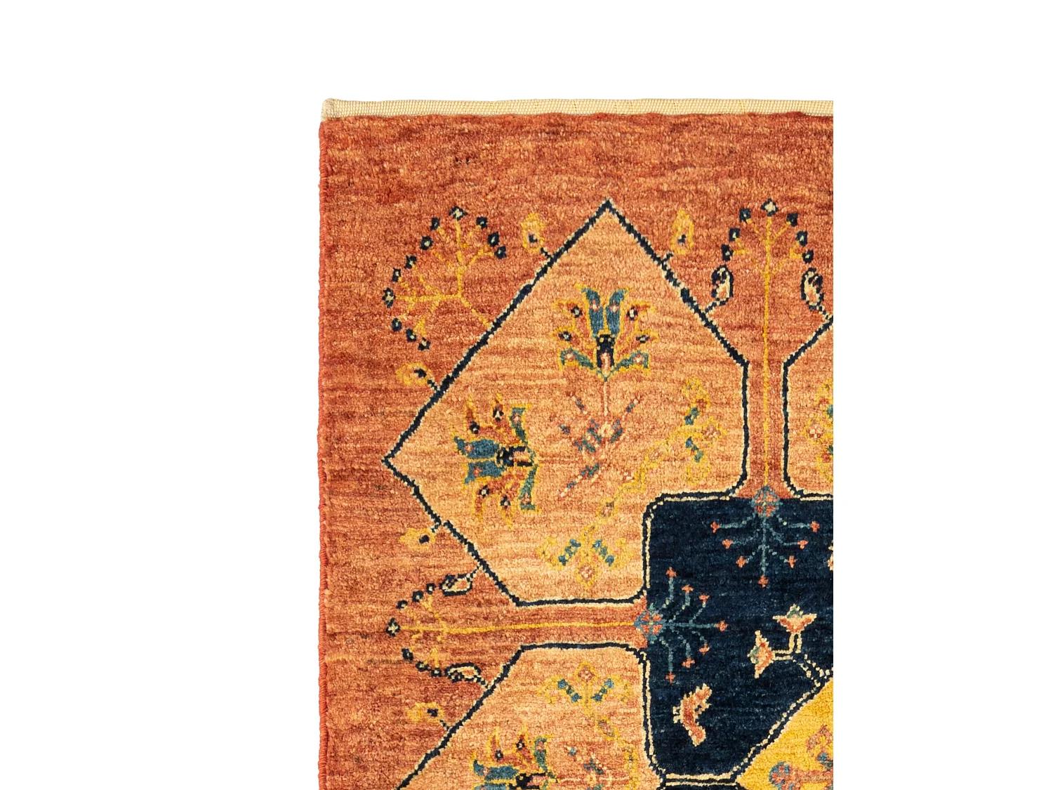 Tapis de couloir en laine 92x200 brun Kashkuli