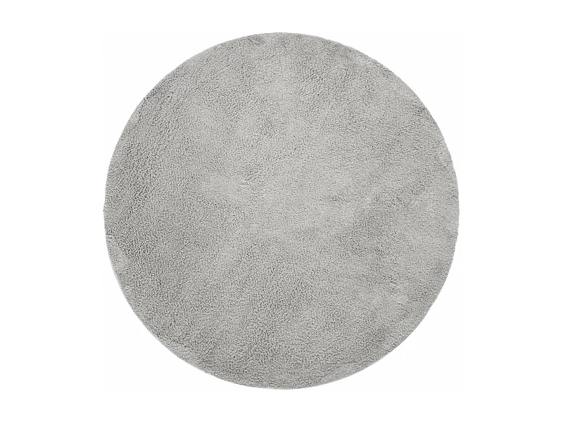 Tapis shaggy 240x240 gris argenté Luzern