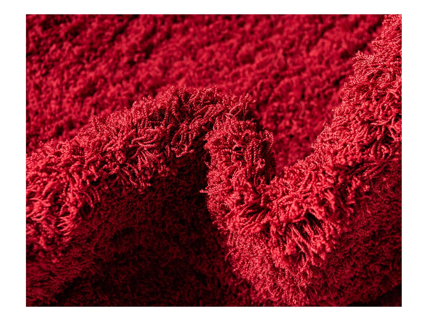 Hoogpolig tapijt 125x125 Rood Luzern