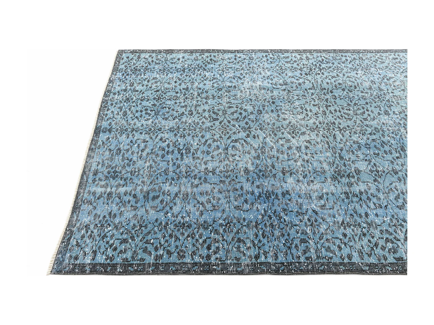 Wollteppich 140x254 Blau Ultra Vintage