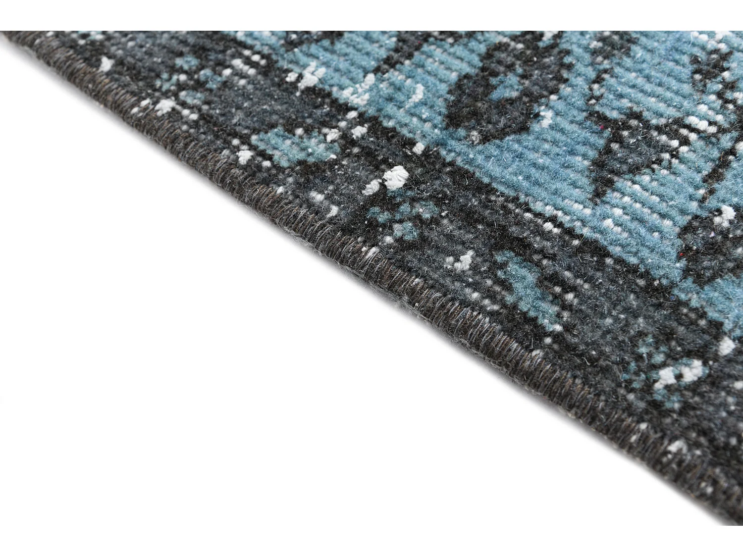 Wollteppich 140x254 Blau Ultra Vintage