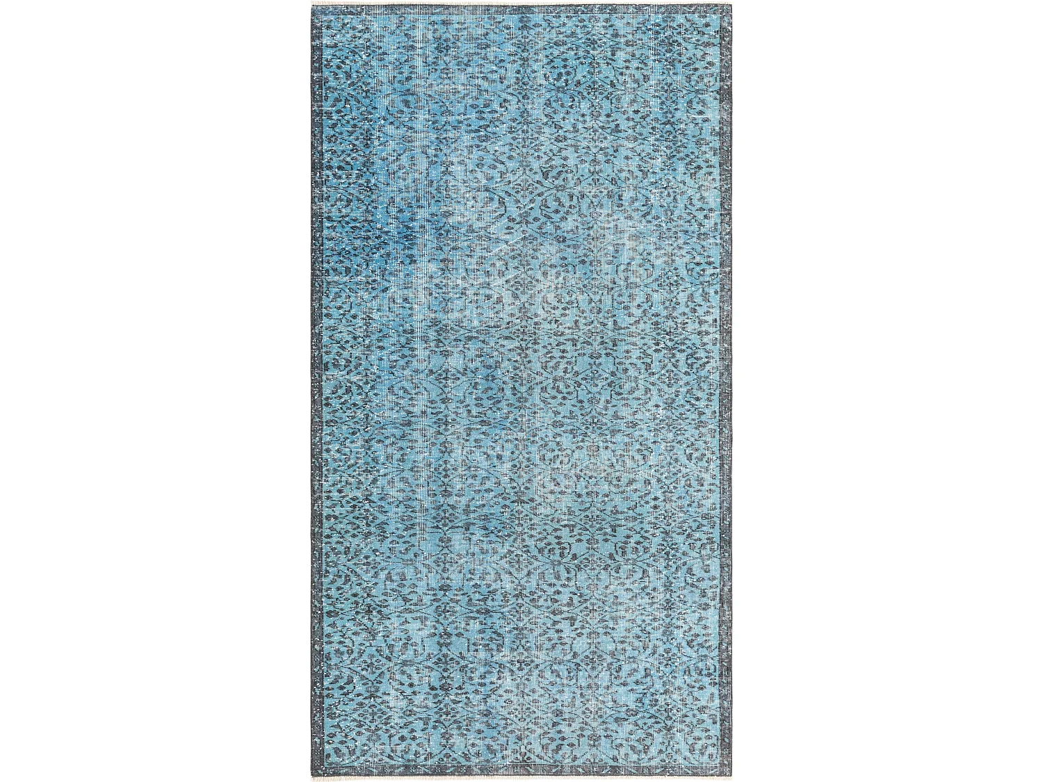 Wollteppich 140x254 Blau Ultra Vintage