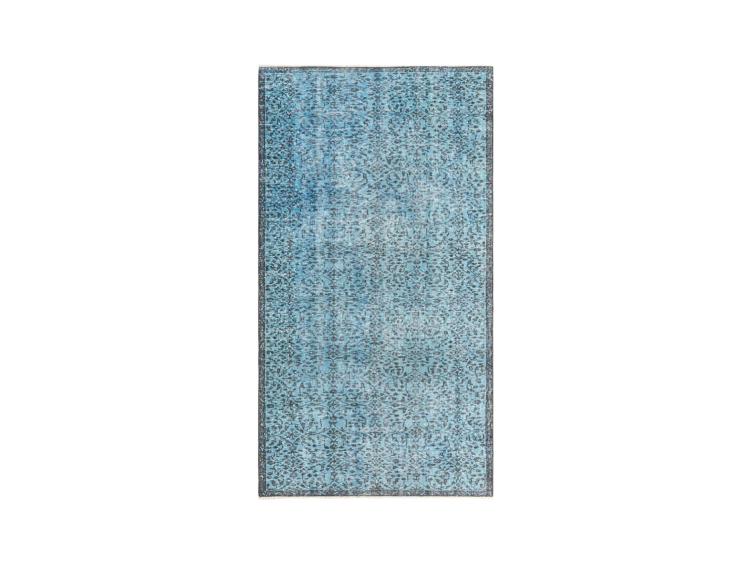 Tapis de laine 140x254 Bleu Ultra Vintage