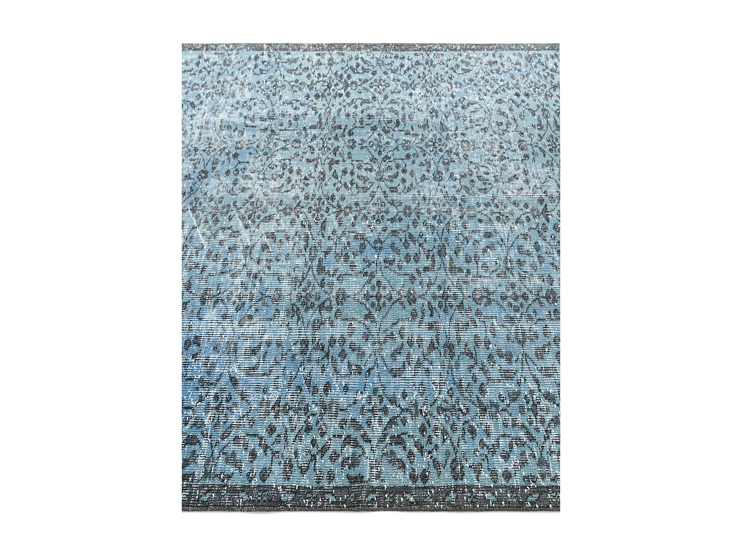 Tapis de laine 140x254 Bleu Ultra Vintage
