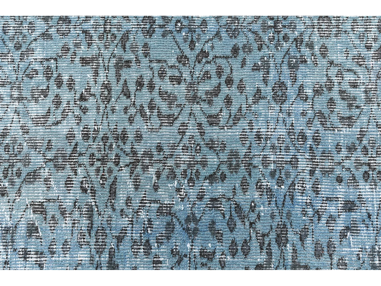 Tapis de laine 140x254 Bleu Ultra Vintage