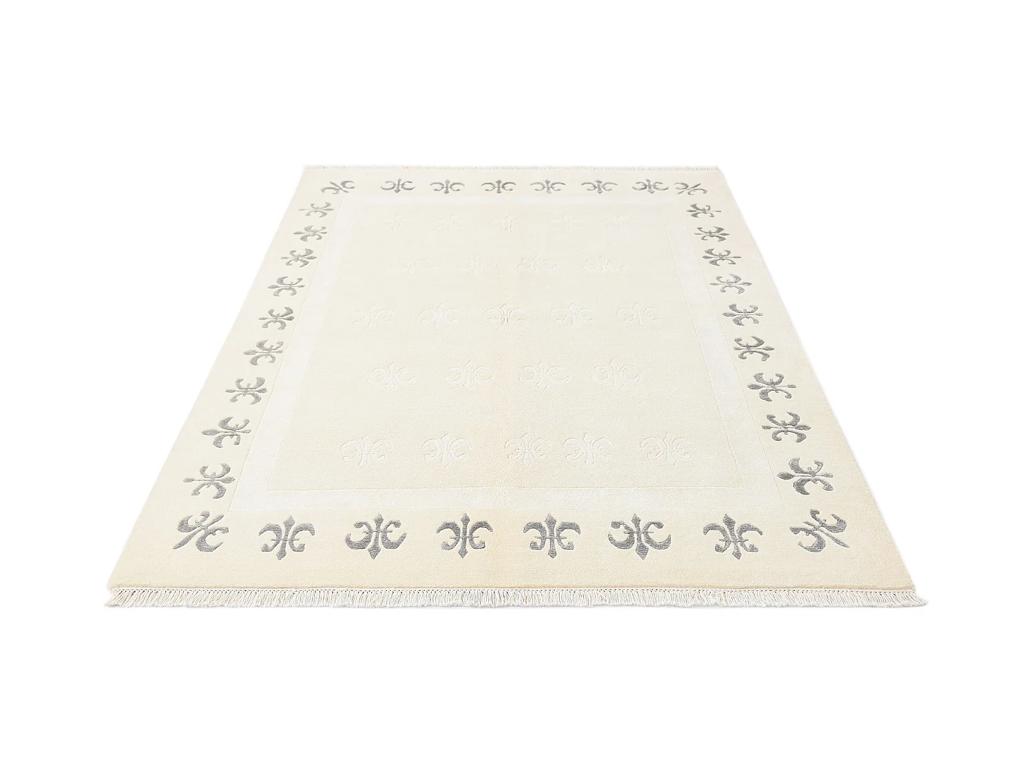 Wollteppich 150x201 Beige Darya