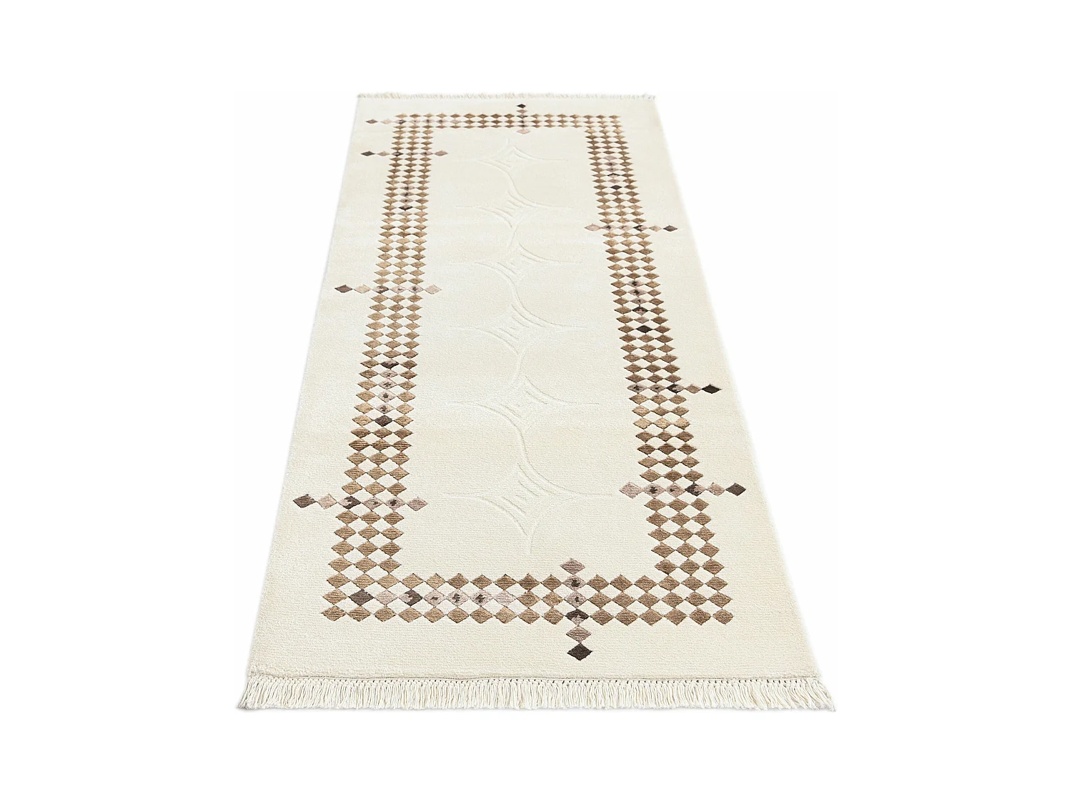 Tappeto per corridoio in lana 79x198 beige Darya