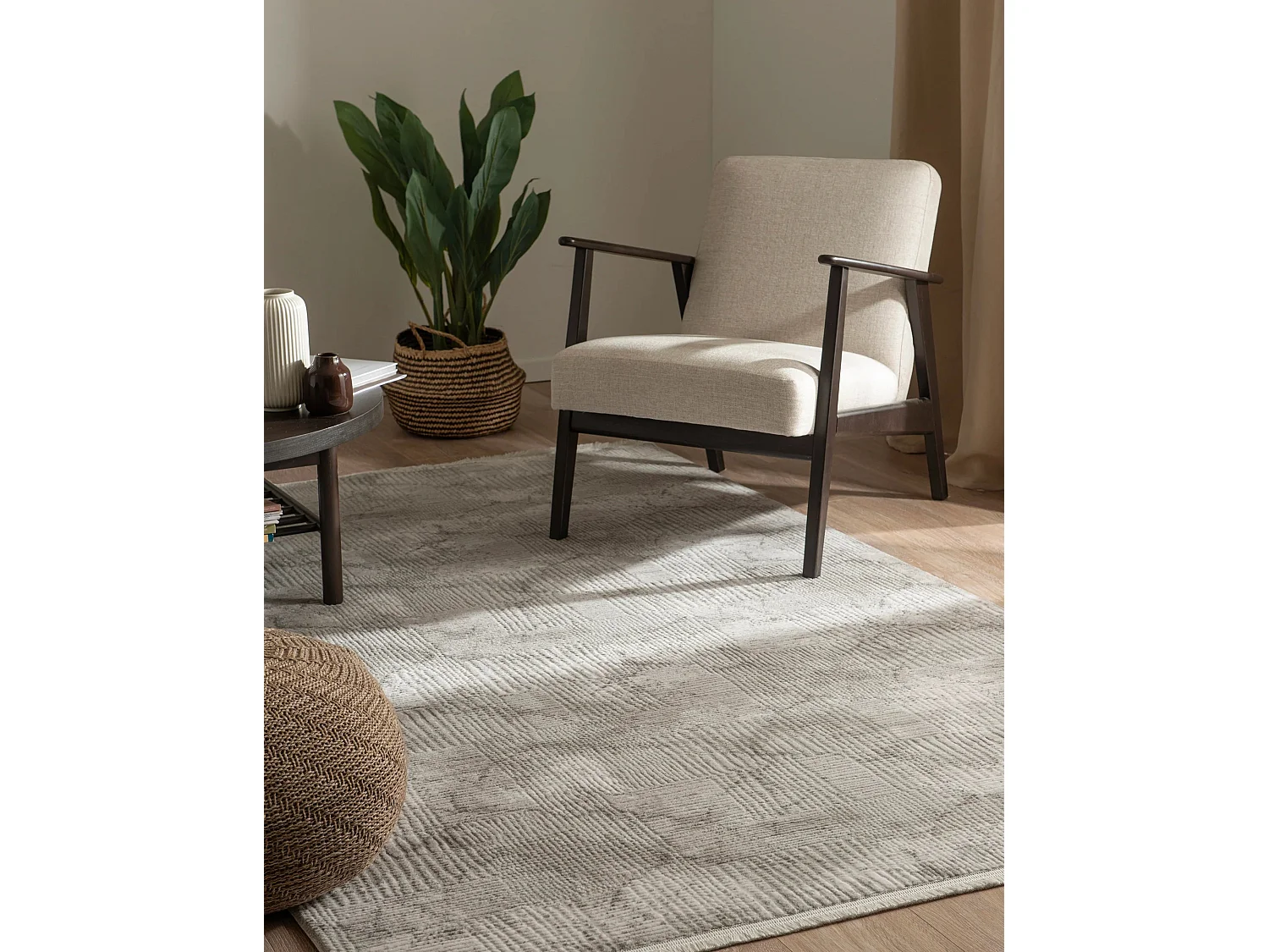 Teppich 125x185 Grau Davos Flawless