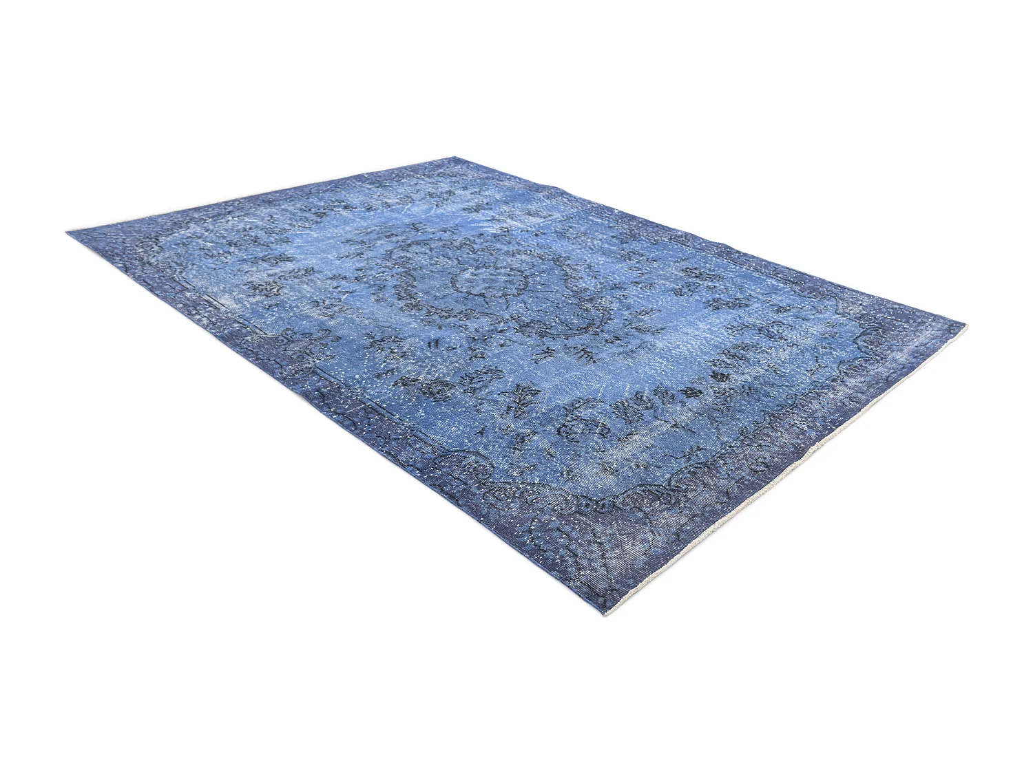 Tapis de laine 180x284 Bleu Ultra Vintage