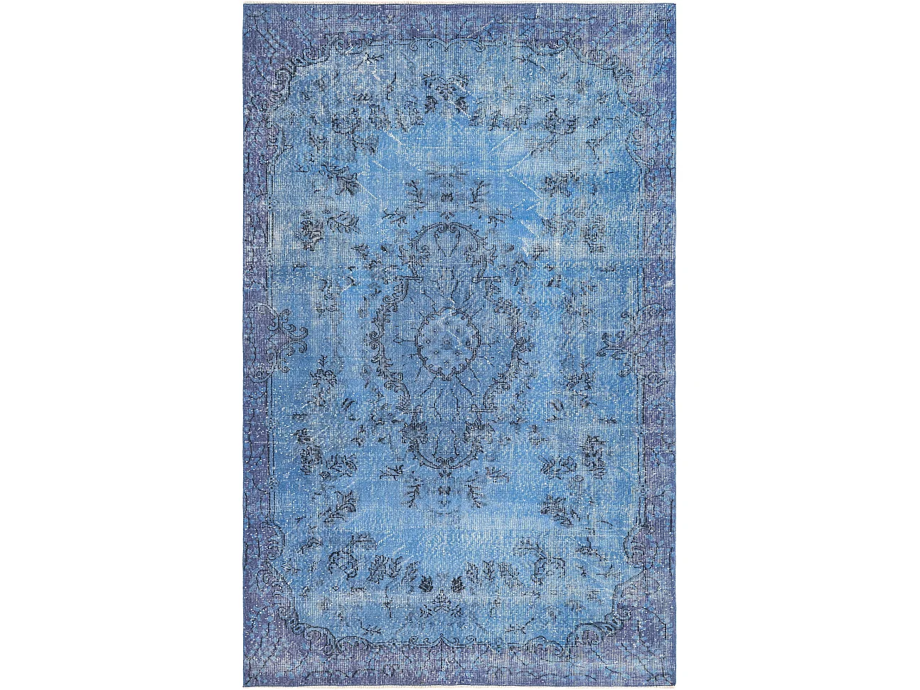 Tapis de laine 180x284 Bleu Ultra Vintage