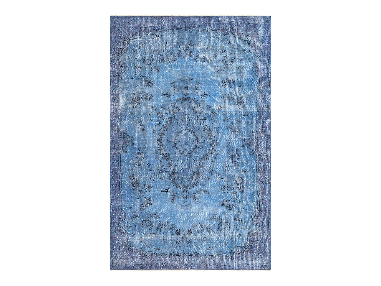 Tapis de laine 180x284 Bleu Ultra Vintage