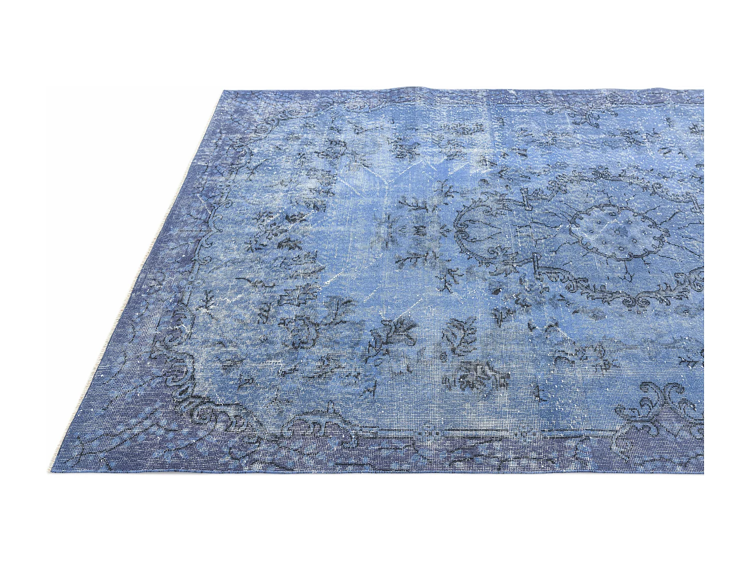 Tapis de laine 180x284 Bleu Ultra Vintage