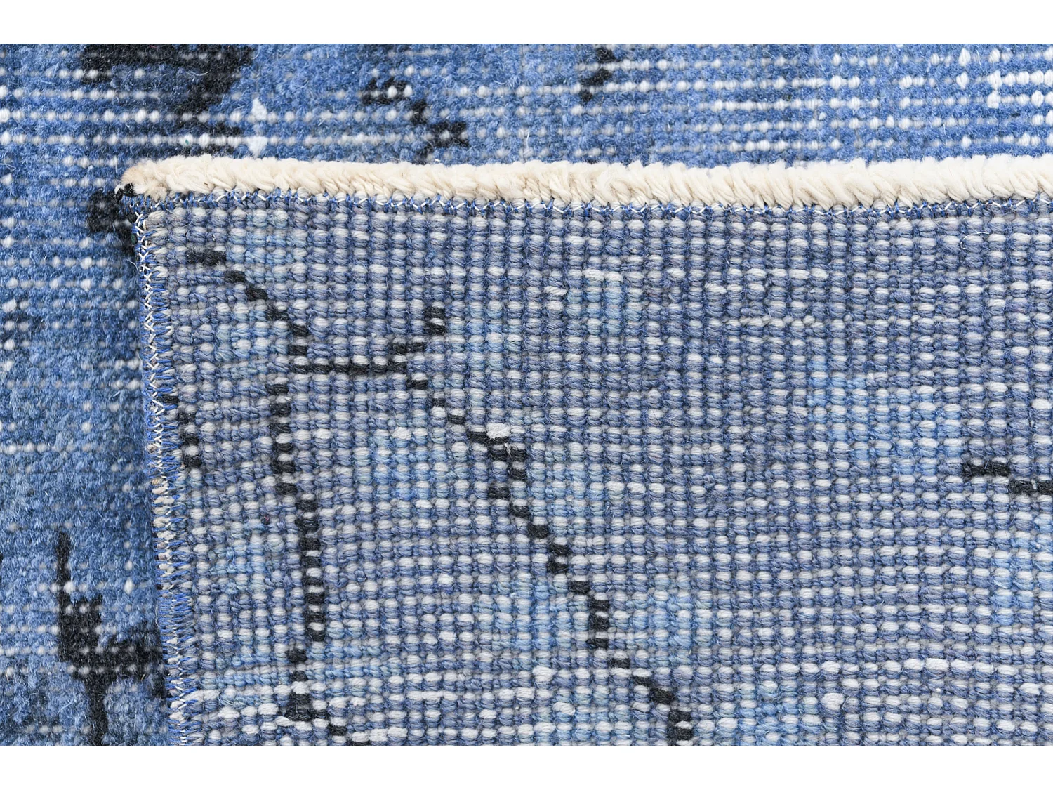 Tapis de laine 180x284 Bleu Ultra Vintage