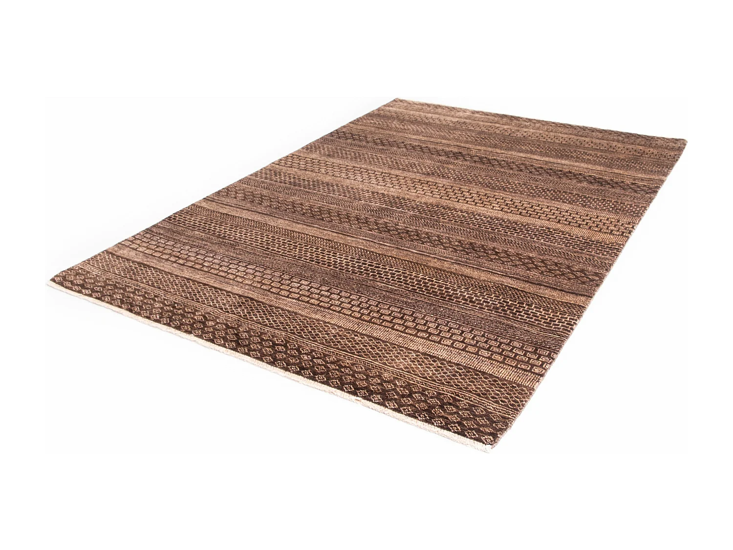 Wollteppich 173x248 Braun Juma