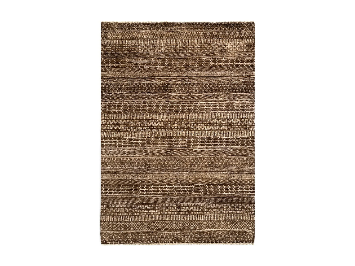 Wollteppich 173x248 Braun Juma