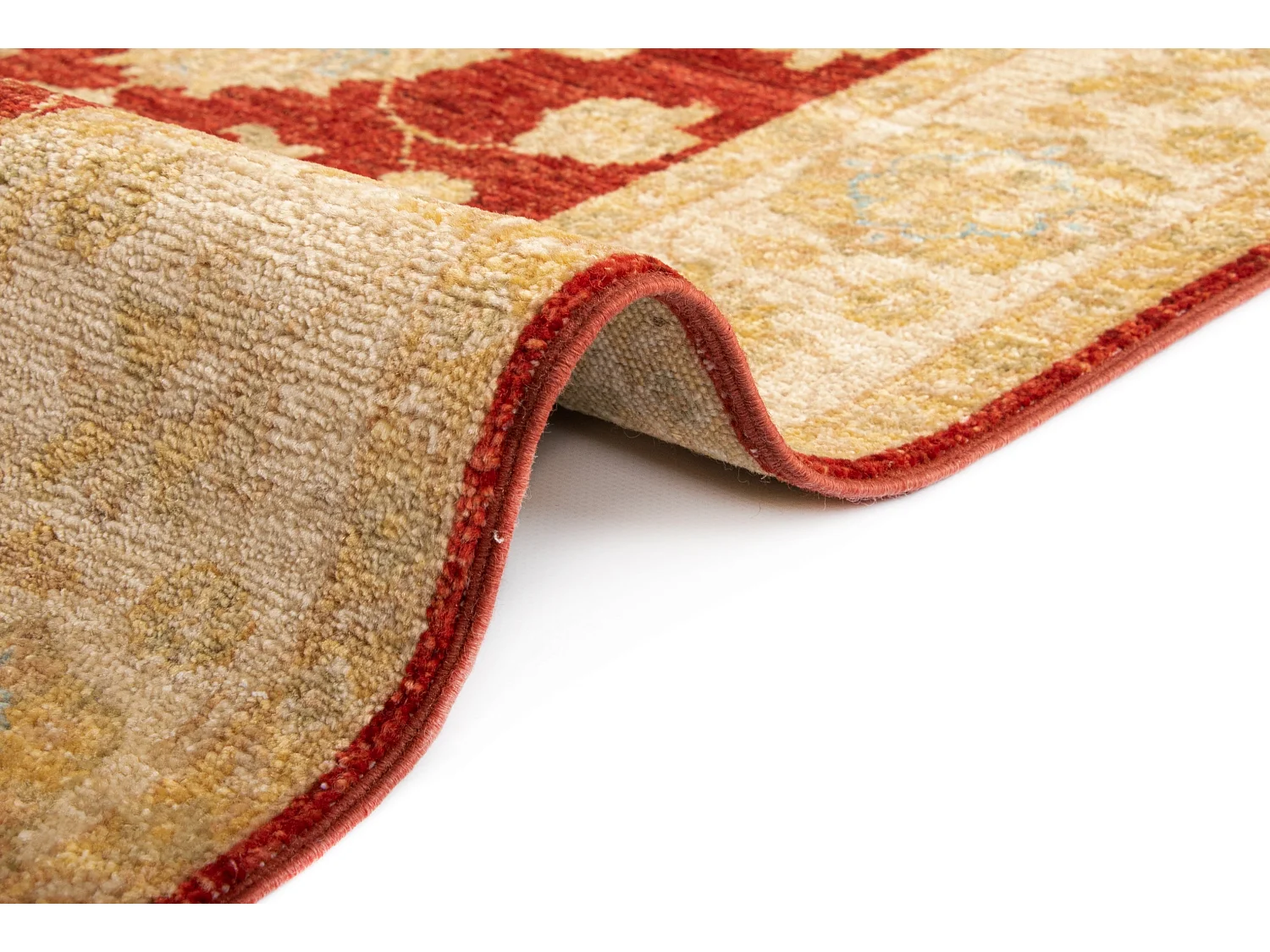 Tapis de couloir en laine 79x445 beige Kaizar