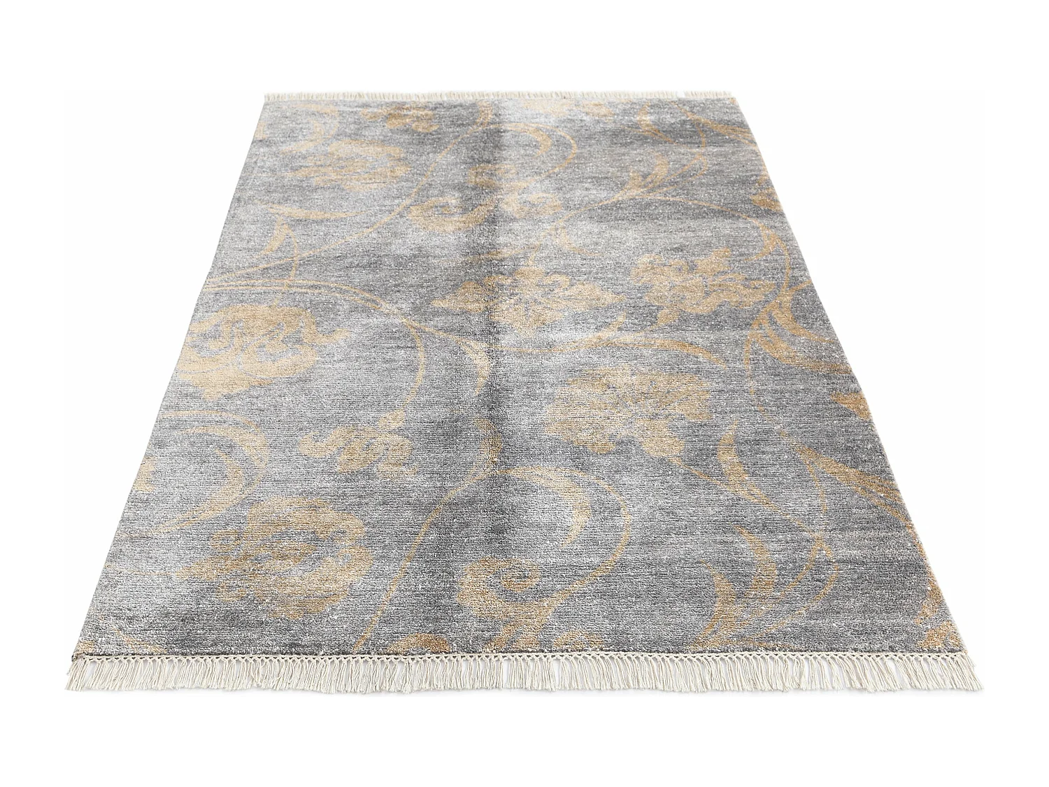 Wollteppich 130x193 Grau Darya