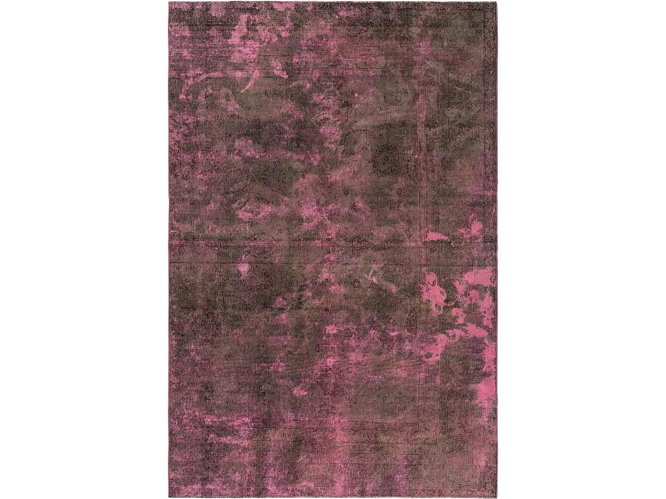 Tapis de laine 194x288 rose Vintage Royal