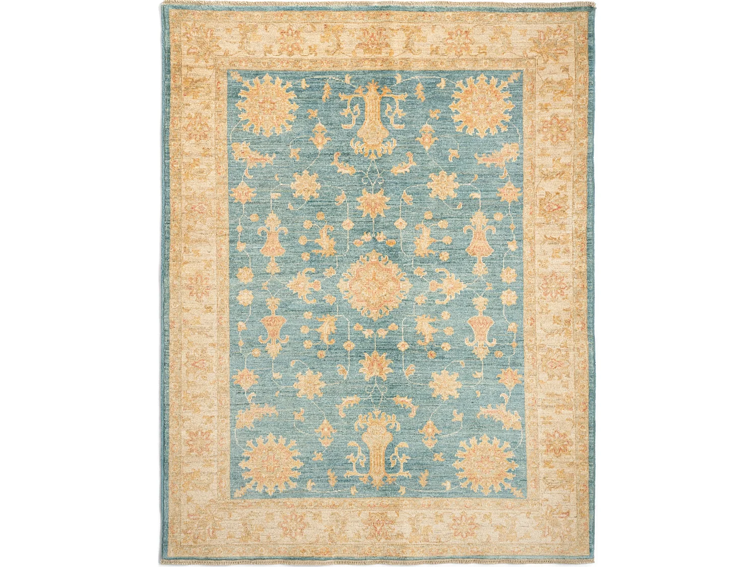 Tapis de laine 150x197 turquoise Kaizar